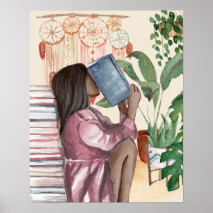 Black Women Love Reading Wall Art