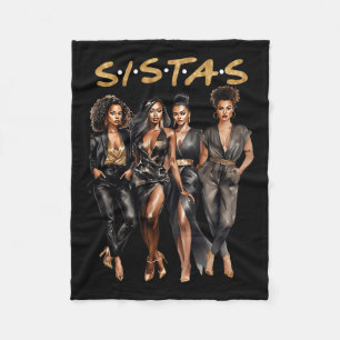 Black Women Melanin Black History African American Fleece Blanket
