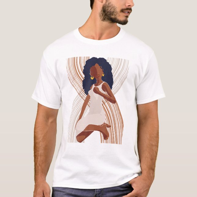 Black Women Melanin Girl International Women Day G T-Shirt (Front)