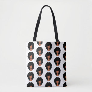 Black Women, Natural Hair Afro Tote Bag