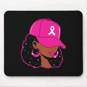 Black Women Pink Breast Cancer Awareness Warrior W Mouse Mat
