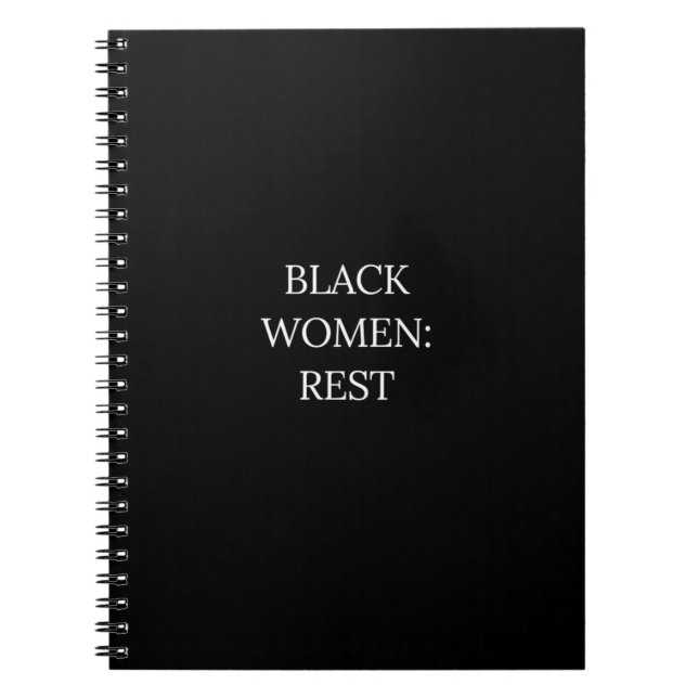 Black Women Rest Notebook (Front)
