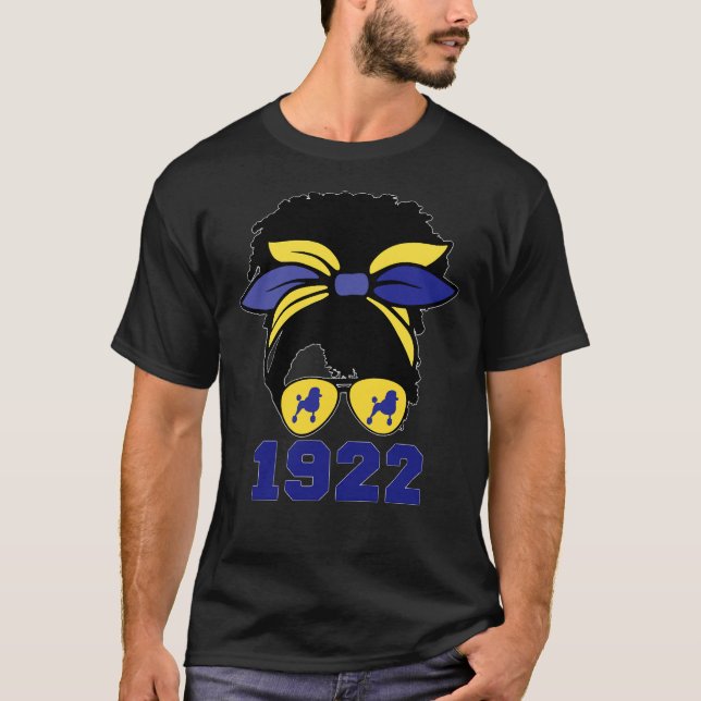 Black Women Sgrho Sigma 1922 Poodle Rho Hand Sign T-Shirt (Front)