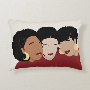 Black Women, Sister Friends Decorative Cushion