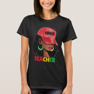 Black Women Teacher Afro Melanin Black History Mon T-Shirt