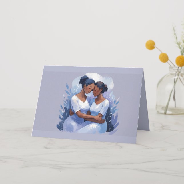 Black Women Thank You Card  (Front)