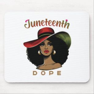 Black Women Unapologetically Drug Juneteenth Black Mouse Mat
