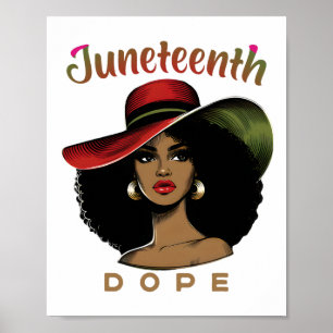 Black Women Unapologetically Drug Juneteenth Black Poster