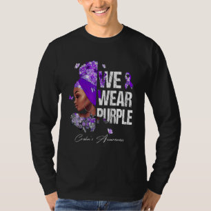 Black Women We Wear Purple Crohn's Awareness T-Shirt