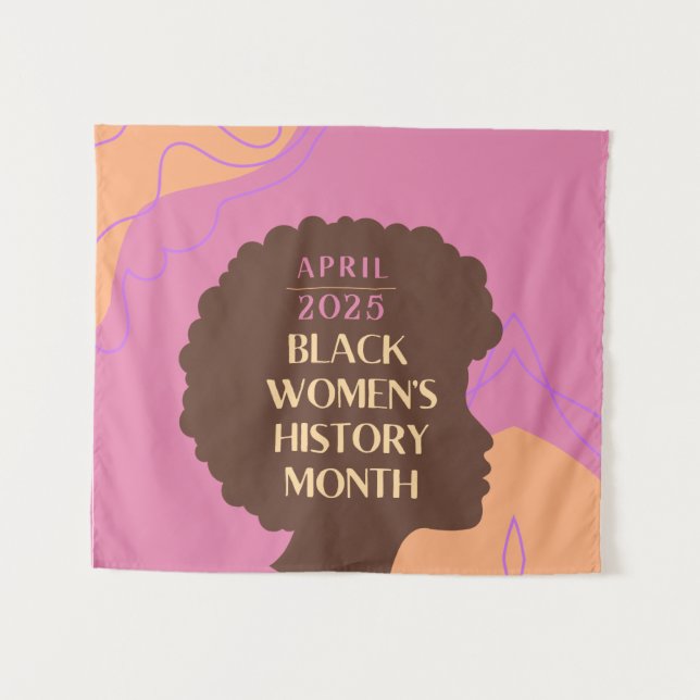 Black Women's History Month Tapestry (Front (Horizontal))