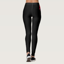 Black Women's Leggings with Parrot design
