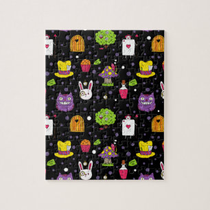 black Wonderland Jigsaw Puzzle