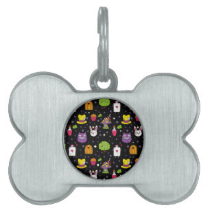 black Wonderland Pet ID Tag