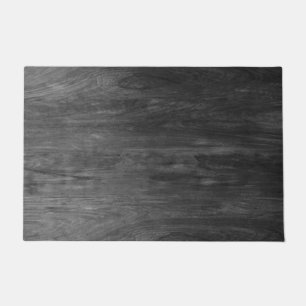 black wood abstract doormat