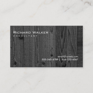 Black Wood Classic Professional Retro Cool Business Card