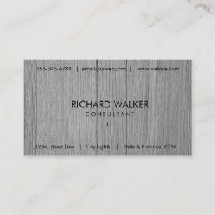 Black Wood Elegant Modern Professional Dark Business Card