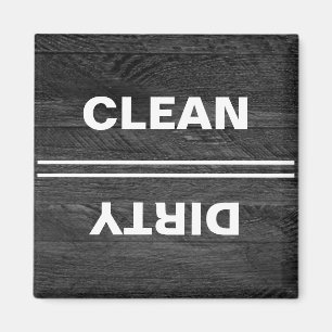 Black Wood Modern Dishwasher Magnet