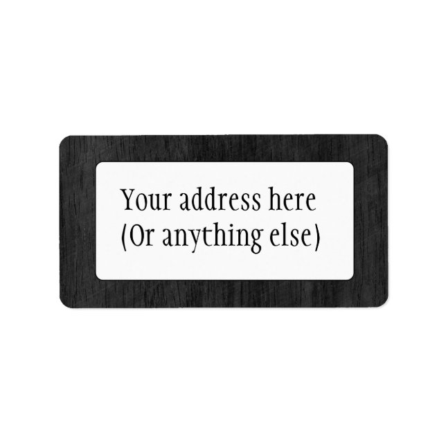 Black Wood Texture Label (Front)