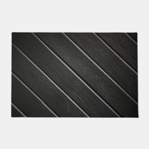 black wooden doormat