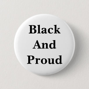Black words on a white background--the way it is. 6 cm round badge