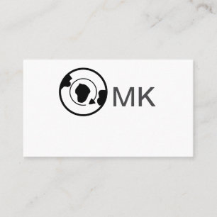 Black world globe add name monogram travel details business card
