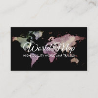 Black World Map Trip Globe Travel Agent