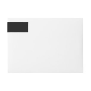 Black Wraparound Return Address Label