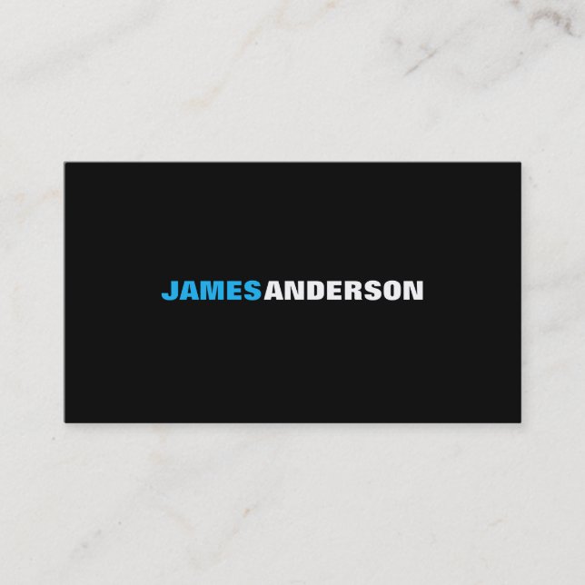 Black X Business Card (Front)