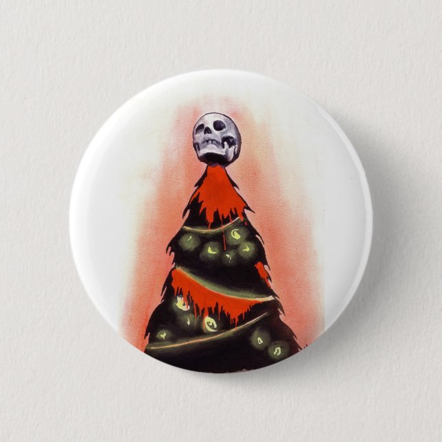 BLACK XMAS: Feliz Navidad 6 Cm Round Badge (Front)