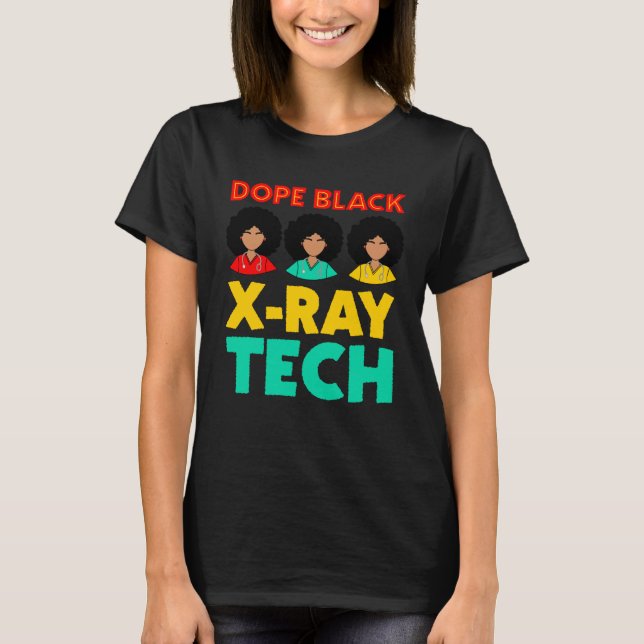 Black XRay Tech Week Melanated Black History Xray  T-Shirt (Front)