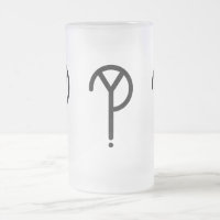 Black Y? Symbol Frosted Mug