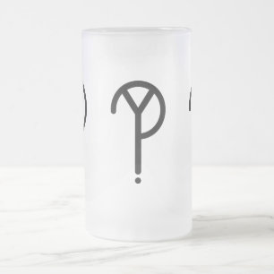 Black Y? Symbol Frosted Mug