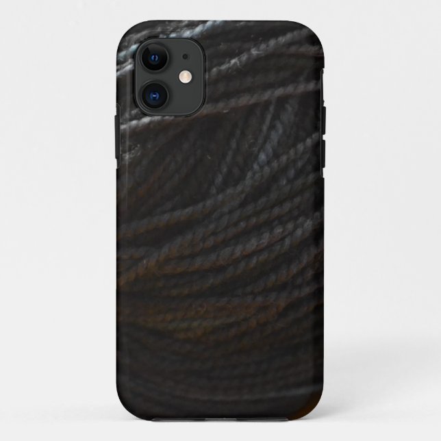 Black Yarn Case-Mate iPhone Case (Back)