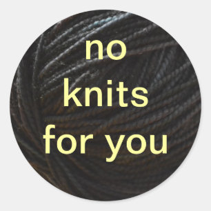 Black Yarn Classic Round Sticker