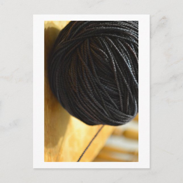 Black Yarn Postcard (Front)