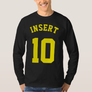 Black & Yellow Adults Sports Jersey Design T-Shirt