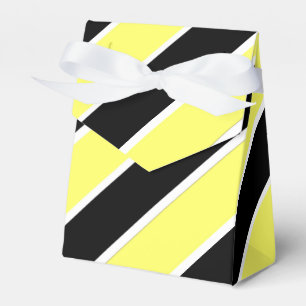 Black, Yellow and White Stripes Favour Box