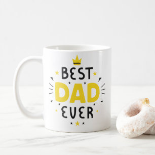 Black & Yellow Best Dad Ever Coffee Mug