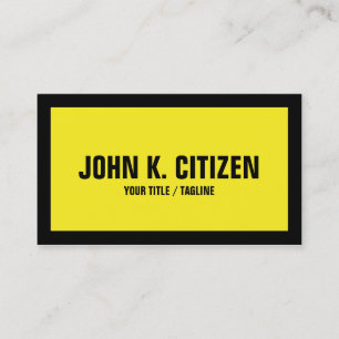 Black / Yellow Bold Business Card