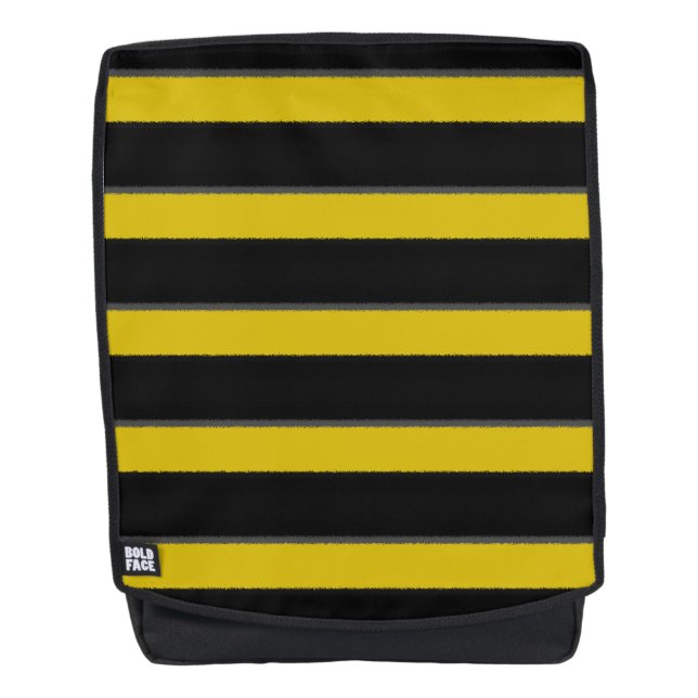 Black, Yellow Bumble Bee Inspired Backpack (Front)