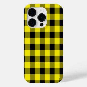 Black Yellow Check iPhone Case