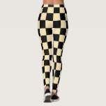 Black Yellow Checked Leggings<br><div class="desc">Black and Yellow Plaid Check Leggings - MIGNED Design</div>