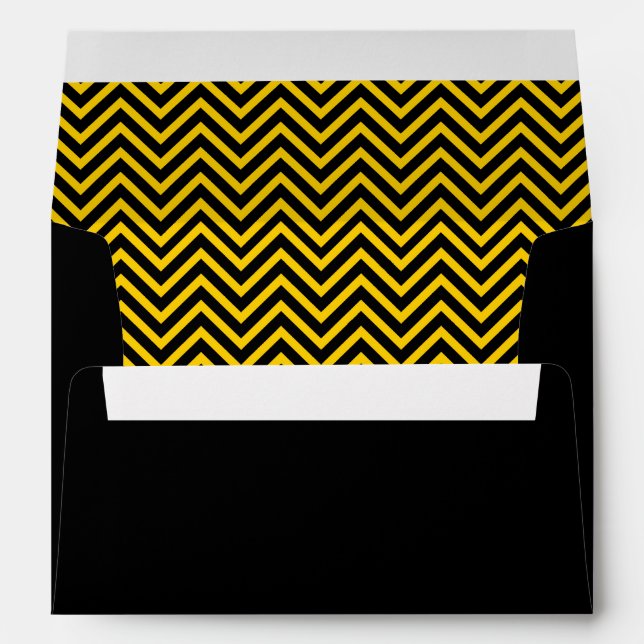 Black & Yellow Chevron Envelope (Back (Bottom))