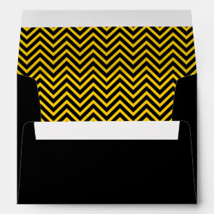 Black & Yellow Chevron Envelope
