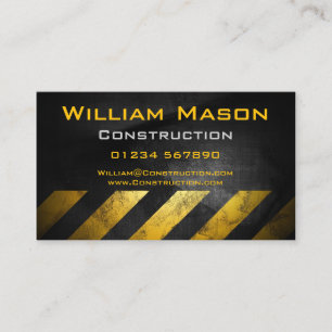 Black Yellow Chevrons Background Business Card