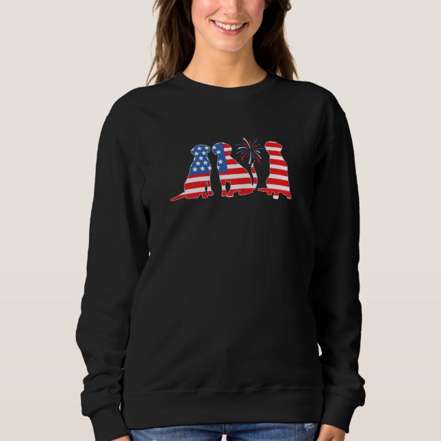Black Yellow Chocolate Fox Red Lab Silver Patrioti Sweatshirt (Front)