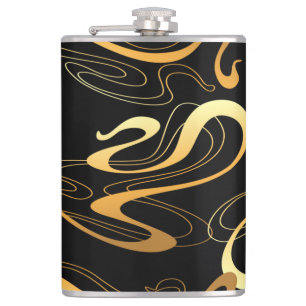 Black & Yellow Classic Flask