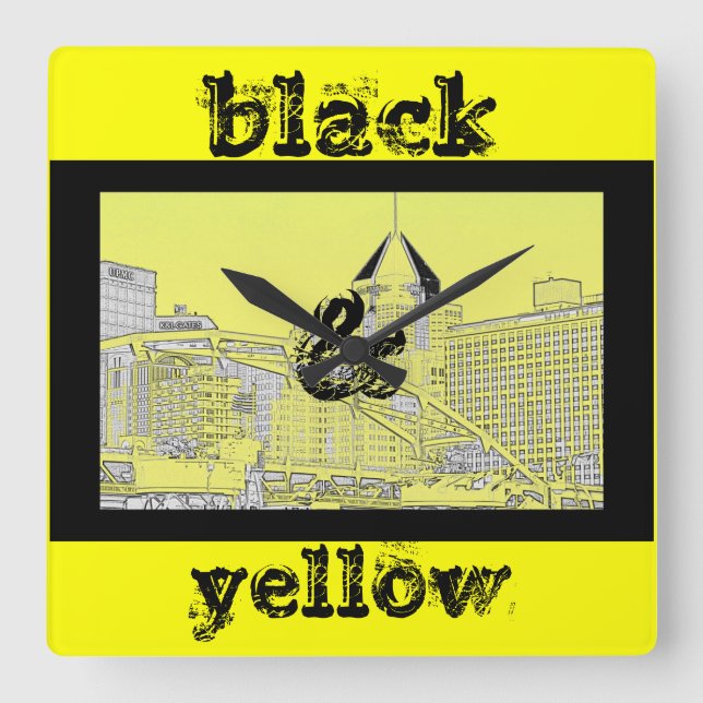 black & yellow clock (Front)