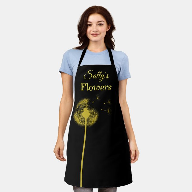 Black & Yellow Dandelion Apron (Worn)