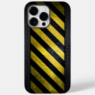 Black Yellow Danger Stripes Construction Engineer Case-Mate iPhone 14 Pro Max Case
